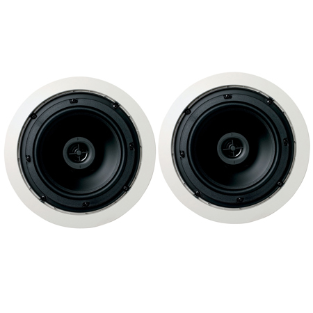 Jamo 6.5CS 6.5" 2-Way In-Ceiling Speakers, White, Pair