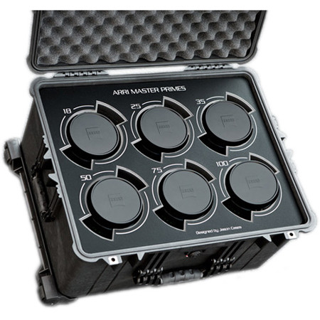Jason Cases Protective Case with Laser-Cut Foam for Set of 6 Arri Zeiss Master Prime Lenses