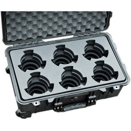 Jason Cases Protective Case with Laser-Cut Foam for Set of 6 Arri Ultra Prime Lenses, Compact