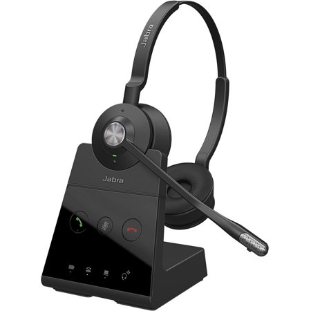 Jabra Engage 65 Over-The-Ear Stereo Wireless Headset with Mic, 490' Range, Connects Up to 2 Devices