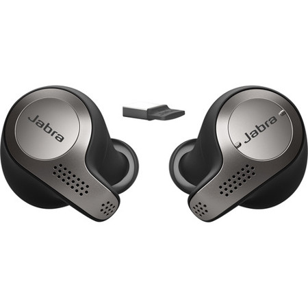 Jabra Evolve 65t MS Wireless Earbuds with Link 370 USB Adapter