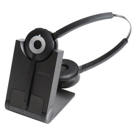 Jabra Pro 930 Duo MS Wireless Headset with Headband Attachment and Base