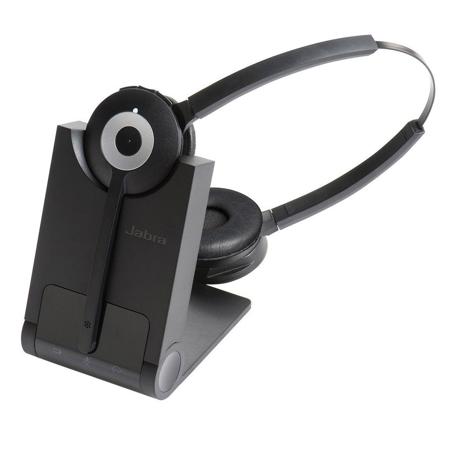 Jabra Pro 930 Duo Wireless Headset with Headband Attachment and Base