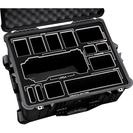 Jason Cases Hard Travel Case for Blackmagic URSA Kit - (Black overlay)