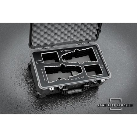 Jason Cases Case with Foam for Canon 15.5-47mm and 30-105mm Lens, Black Overlay