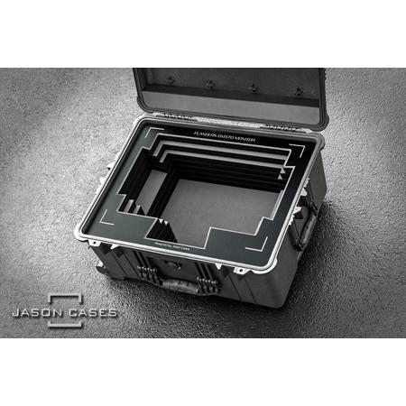 Jason Cases Wheeled Hard Case with Laser-Cut Foam for Flanders DM170 Monitor