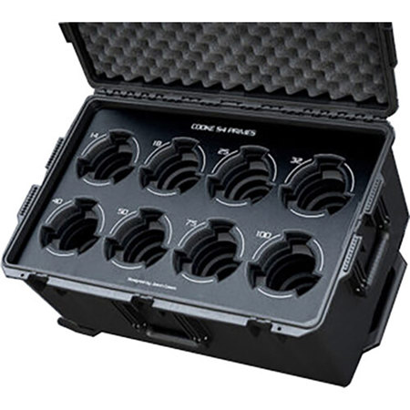 Jason Cases Hard Case with Laser-Cut Foam for 8x Cooke S4 Prime Lenses, Black