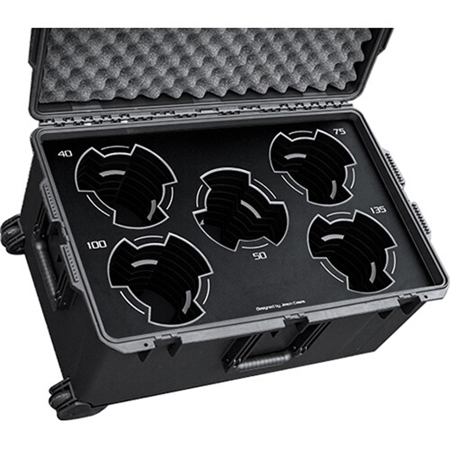 Jason Cases Wheeled Hard Case for 5x Cooke S7i Prime Lenses, Black Overlay