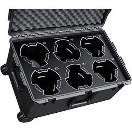 Jason Cases Wheeled Hard Case for 6x Cooke S7i Prime Lenses, Black Overlay