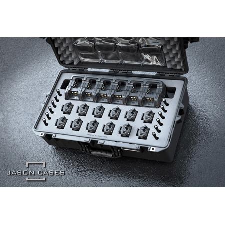 Jason Cases Hard Case with Foam for 12x Motorola CP100 Radios and EC12M Charger
