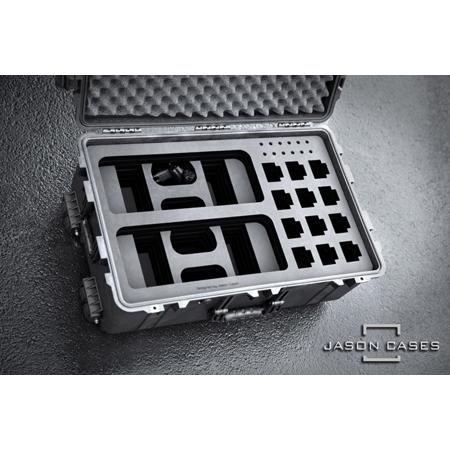 Jason Cases Wheeled Hard Case w/Foam for 12x Motorola CP200 Radios & 2x Charger