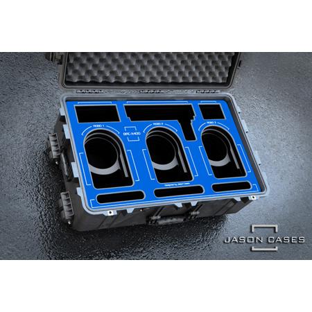 Jason Cases Wheeled Hard Case w/Laser-Cut Foam for 3x Sony BRC-X400 Robos Camera