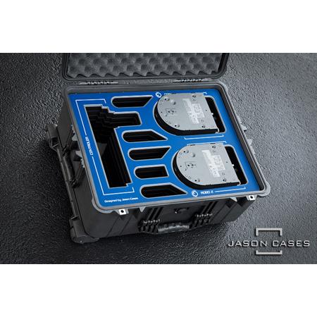 Jason Cases Wheeled Hard Case w/Foam for 2x Sony BRC-X400 Robos, Blue Overlay