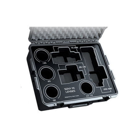 Jason Cases Hard Case with Laser-Cut Foam for 7x Sony FE Lens
