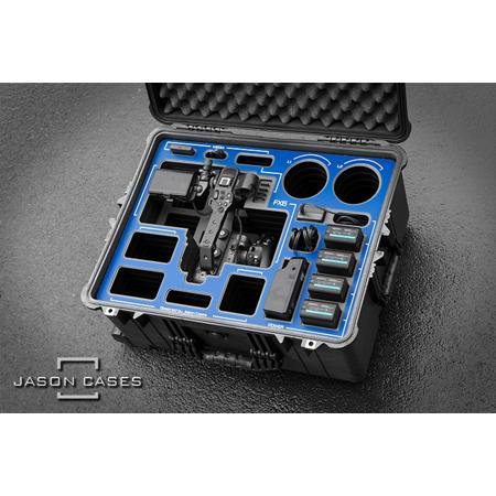 Jason Cases Wheeled Hard Case with Laser-Cut Foam for Sony FX6, Blue Overlay