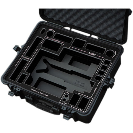 Jason Cases Case with Laser-Cut Foam for Freefly MoVI M5 Gimbal Stabilizer and Accessories, Compact, Black Overlay