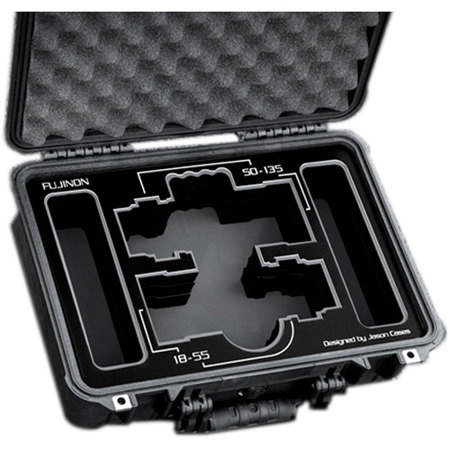 Jason Cases Hard Case w/Laser-Cut Foam for Fujinon MK18-55mm & MK50-135mm Lenses