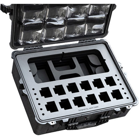 Jason Cases Hard Case with Laser-Cut Foam for Motorola CP200 12-Radio & Charger