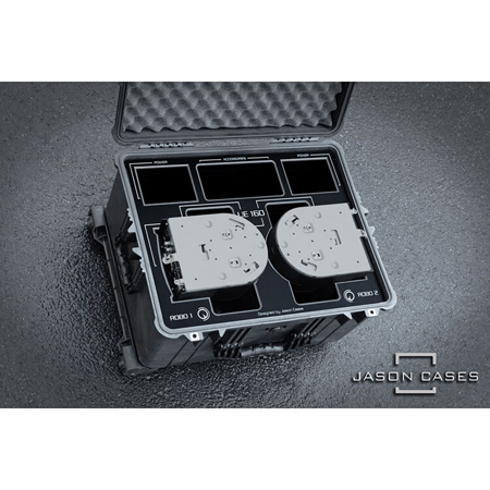 Jason Cases Wheeled Hard Case with Foam for 2x Panasonic AW-UE160 Robos Cameras