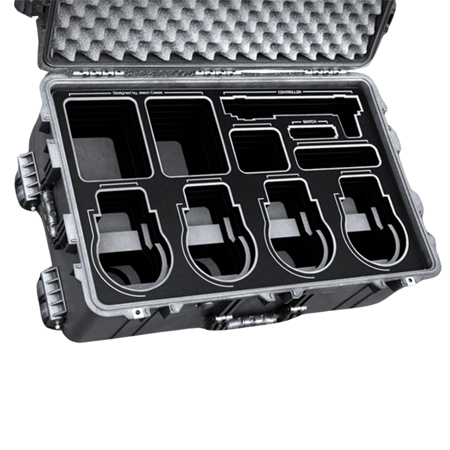 Jason Cases Wheeled Hard Case with Foam for 4x PTZOptics Move 4K Robos Camera