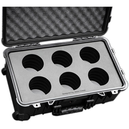 Jason Cases Compact Hard Case with Laser-Cut Foam for Sigma Cine FF Prime 6-Lens