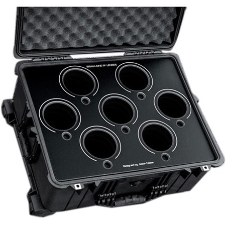 Jason Cases Hard Case with Foam for Sigma Cine FF Prime 7-Lens, Black Overlay