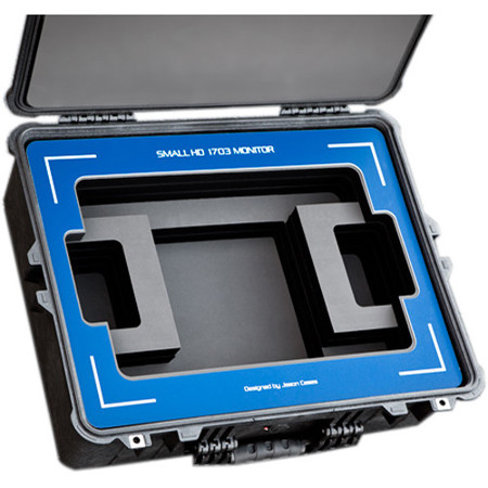 Jason Cases Protective Case with Laser-Cut Foam for SmallHD 1703 17" HDR Monitor, Blue Overlay