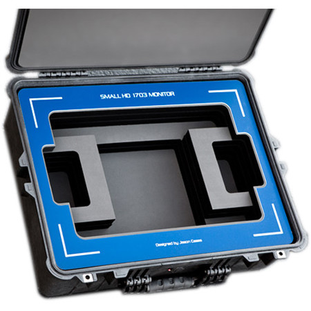Jason Cases Protective Case with Laser-Cut Foam for SmallHD 2403 24" HDR Monitor, Blue Overlay