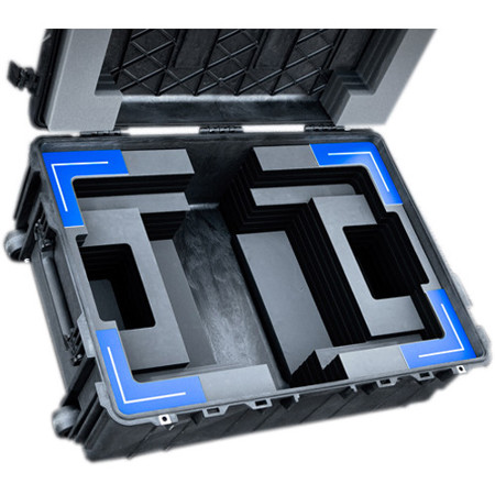 Jason Cases Case with Laser-Cut Foam for SmallHD 3203 32" Monitor, Blue Overlay