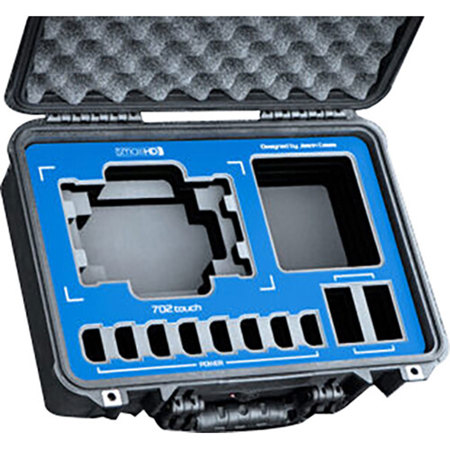 Jason Cases Hard Case with Laser-Cut Foam for SmallHD 702 Touch Monitor, Blue Overlay