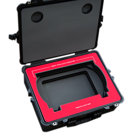 Jason Cases Hard Travel Case with Laser-Cut Foam for Sony A170 Monitor, Red Overlay