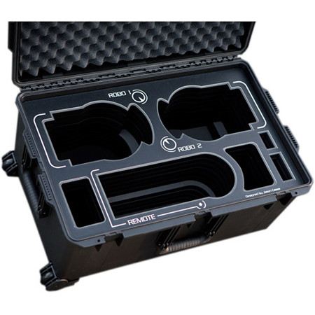 Jason Cases Hard Rolling Case with Wheels and Pull-Out Handle for Sony BRC-H900 Robotic Cameras, Black Overlay