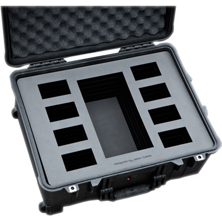 Jason Cases Wheeled Case with Laser-Cut Foam for Swit S-8160S Battery Kit, Black