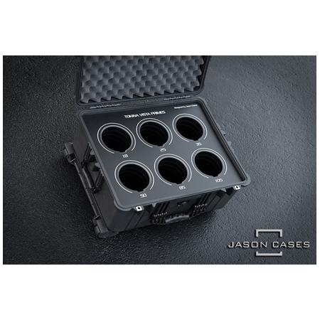 Jason Cases Hard Case with Laser-Cut Foam for Tokina Vista Primes 6-Lens