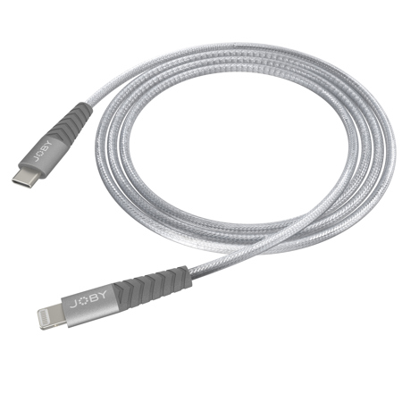 JOBY 6.6' USB Type-C to Lightning Cable, Space Gray