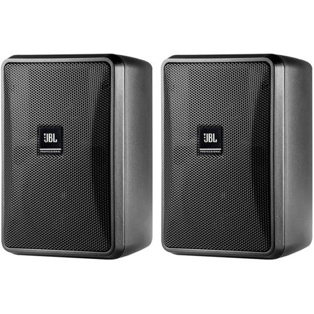 JBL Control 23-1 3" Ultra-Compact 2-Way Indoor/Outdoor Background/Foreground Speaker, Black Pair