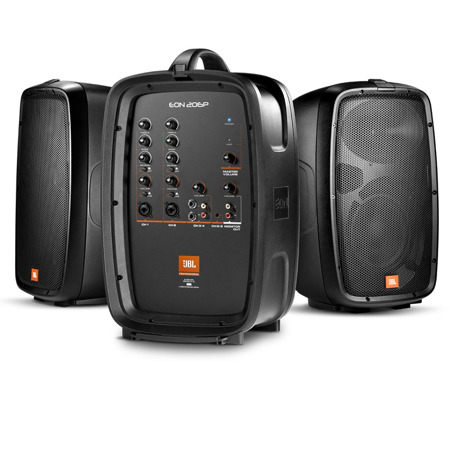 JBL EON206P 6.5" Two-Way Class D PA System With Detachable 160W Powered Mixer