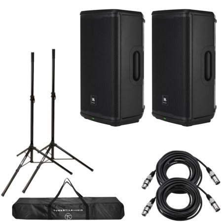 knus fra nu af Ud over JBL EON715 15" 1300W Powered PA Speaker Pair, Bundle with Stands and Cables  JBL-EON715-NA A2