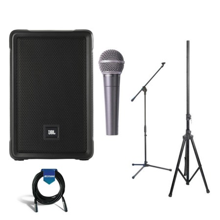 JBL IRX108BT 8" Speaker - Behringer XM8500 Mic -Speaker Stand - Mic Stand -Cable