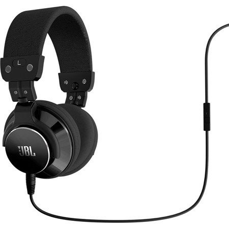 JBL BassLine DJ-Style Over-Ear Stereo Headphones, Black