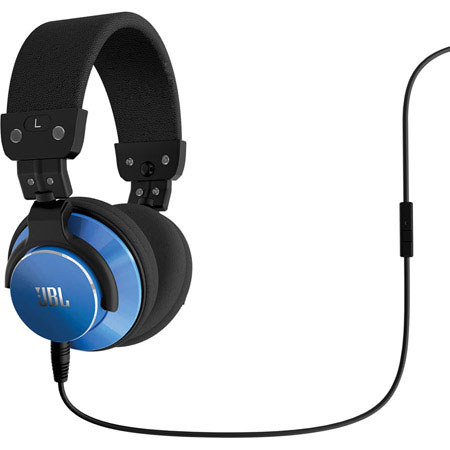 JBL BassLine DJ-Style Over-Ear Stereo Headphones, Blue