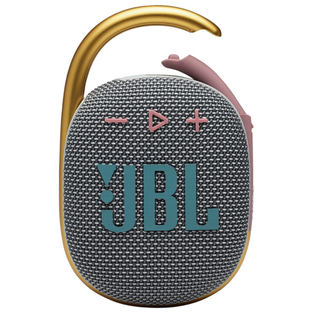 JBL Clip 4 Waterproof Portable Bluetooth Speaker Gray