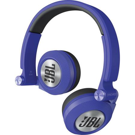 JBL Synchros E30 On-Ear Headphones with Built-in Remote/Mic, Blue