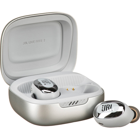 JBL Live Free 2 True Wireless Noise Canceling In-Ear Earbuds Silver