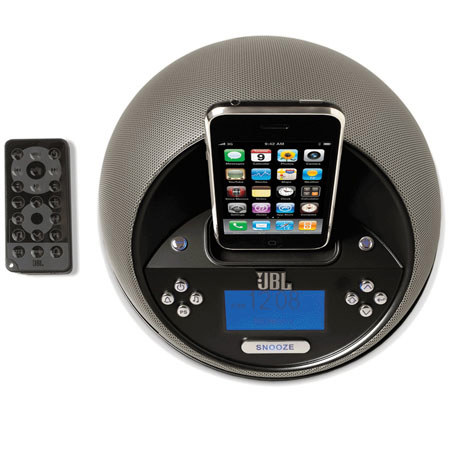 JBL Portable On Time Micro Loudspeaker Dock with Clock & Alarm, Black