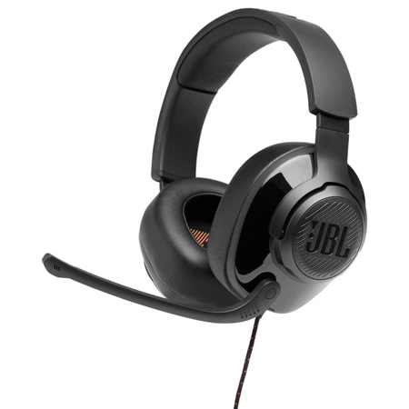 JBL Quantum 200 Wired Over-Ear Gaming Headset, Black