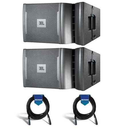 JBL 2x VRX932LAP 12" 2-Way Powered Line Array Loudspeaker Sys, Black W20' Cable