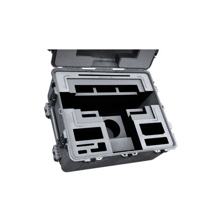 Jason Cases Waterproof Wheeled Hard Case with Laser-Cut Foam for Apple 27" Studio Display with Mac Studio, Black