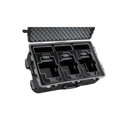 Jason Cases Wheeled Hard Case with Foam for 3x Blackmagic Studio 6K Pro Cameras
