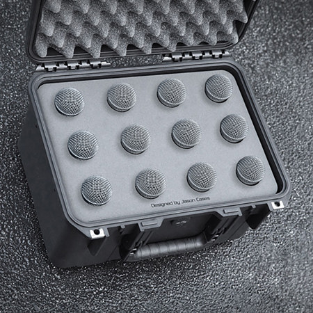 Jason Cases Waterproof Carry-On Hard Case with Foam for Shure SM57